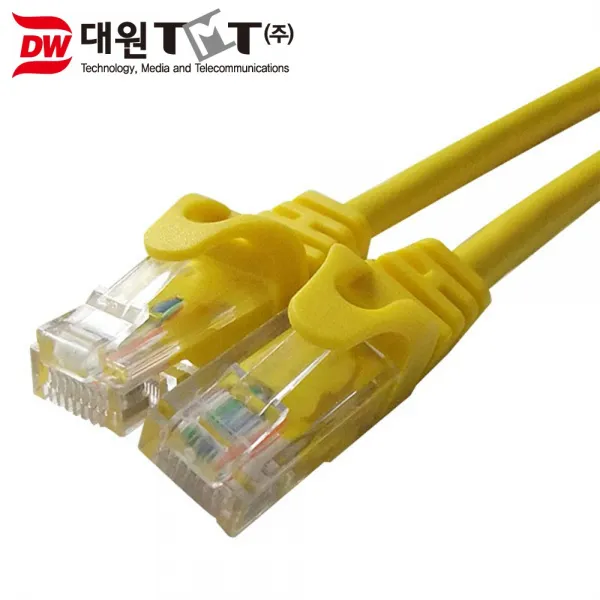 연승샵 기가랜케이블 평면랜케이블 기가 인터넷선 초고속인터넷전용 Cat.5e Utp 10m노랑