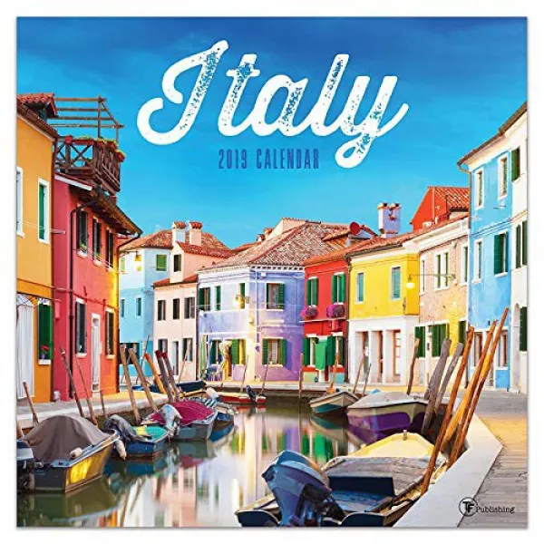 Italy - 2019 Wall Calendar - 12x12 이탈리아-2019 월별 달력-12x12, nullSET