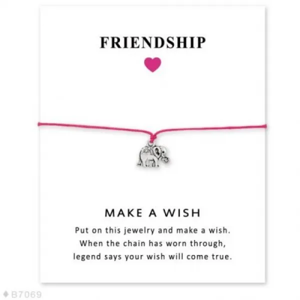  해외 남녀 여자 우정 문 약혼 웨딩 들러리 소원 실버 올빼미 코끼리 매력 팔찌 B7069