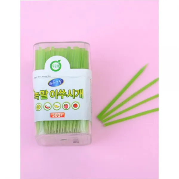 식당 업소용 녹말 친환경 뾰족 이쑤시개 2개 고깃집
