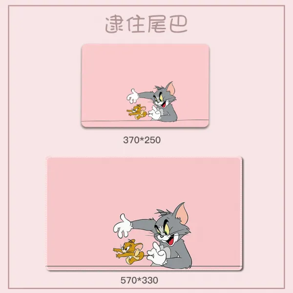 PC마우스패드 고양이와 쥐 애니메이션 오버사이즈 책상커버 여성 큐트 키보드 깔다 사무실 맟춤제작 컴퓨터 1945481388, 붙들다 꼬리 AW-14 6