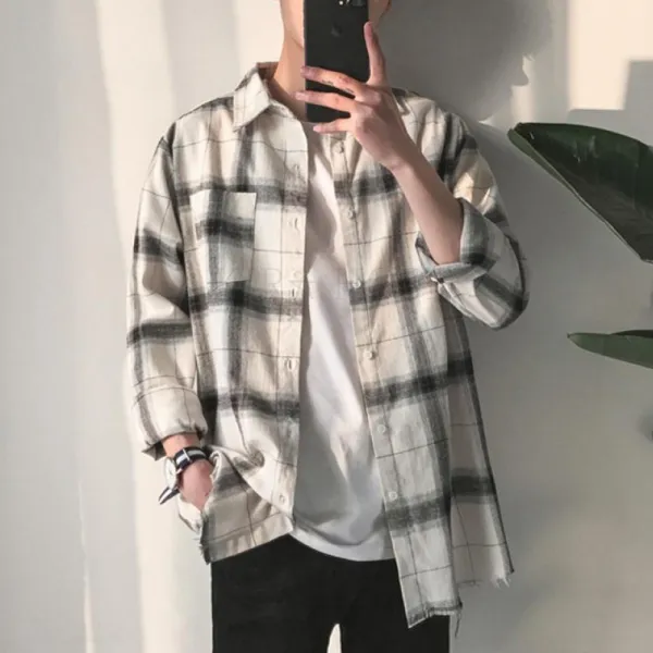 Kirahosi 남친룩 캐주얼 남성 셔츠 20대 30대 남방 긴팔 데일리 코디 390호+덧신증정 Aun45238