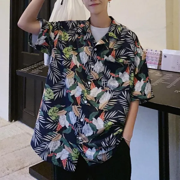 Kirahosi 지에스 5 남자 바캉스룩 휴양지룩 반팔 여름 셔츠 상의 남방 48 Bfjx4pc