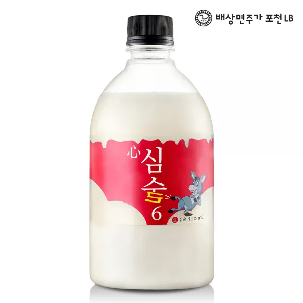 배상면주가 포천LB 심술6 막걸리 [SIX]팩 500ml x 6병, 6개