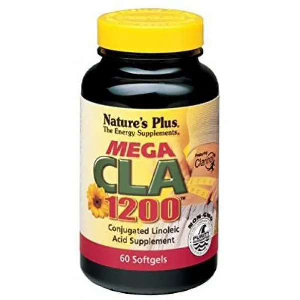 네이처 플러스 메가 CLA - 1200 mg 공액 리놀레산 60 소프트 젤 - 자연 자극제 무료 체중 감소 지원 보, 1, 단일상품