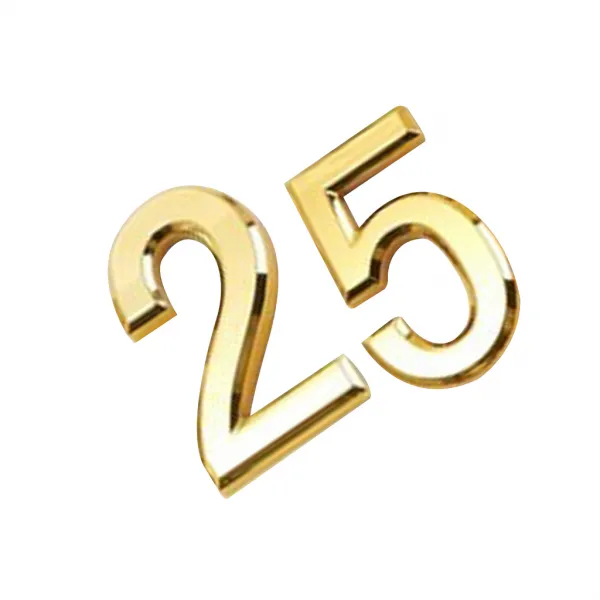Zeyuan 배 자기 접착 성 플라스틱 문 번호 기호 스티커 숫자 자리 플라크 2 5 없음