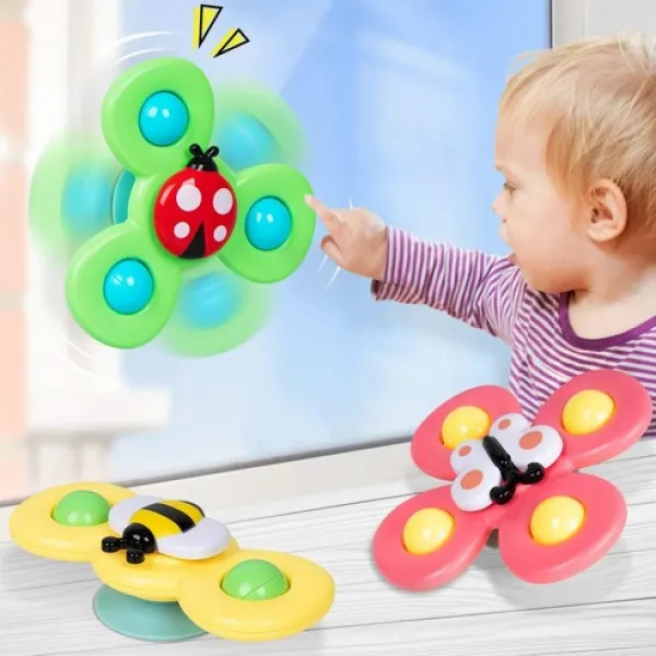 더마더 흡착 회전 딸랑이 3종 세트, BUG