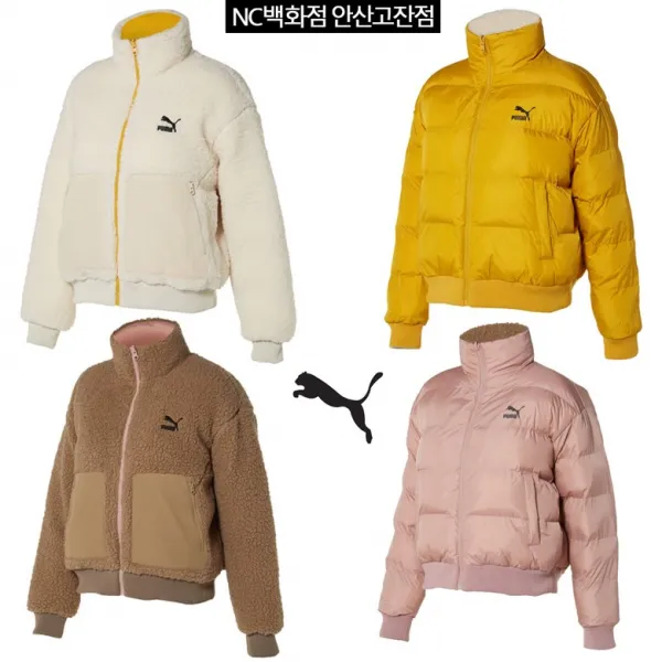 929815 할인특가! 푸마 커플 트렌드 정품 리버시블 우먼 자켓 점퍼 따뜻한 편한 기본 재킷 우먼 심플 로고 캐주얼 귀여운 잠바 양면자켓 패딩