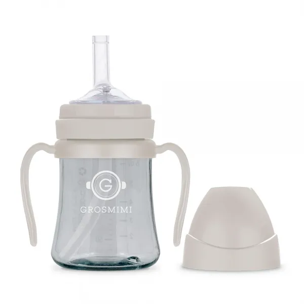 그로미미 PPSU 다크시리즈 빨대컵 200ml, 크림베이지, 1개