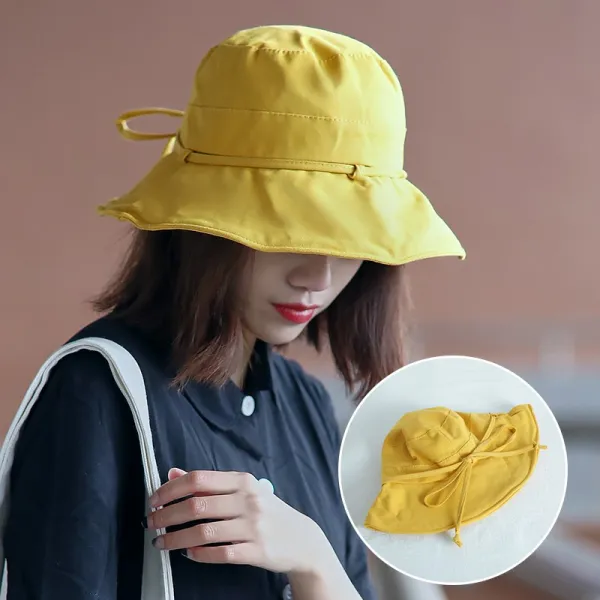 스몰럭스 여성 여름 바캉스 비치 햇빛차단 네온 어민 모자 여일계 백합 한국판 챙 선캡 엷은 썬캡