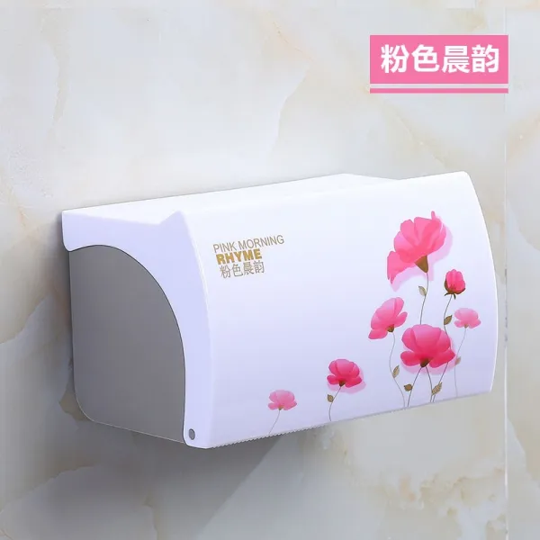 각티슈보관함 젖지 않도록 하다 호위함 간 몸을 둔 상태다 변기 수납 넵킨보관함 방수, 핑크 새벽  강력함 스티커