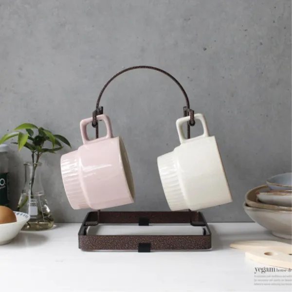 홈카페꾸미기 모던 커피잔걸이 4컬러 철제컵걸이 1개 화이트