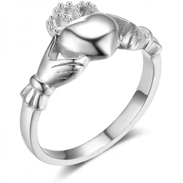 격노 한 보석 S925 순은 아일랜드 숙녀의 Claddagh 반지 크기 6 7 8 9 (9)