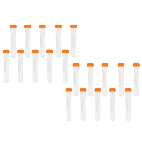 Zeyuan 20pcs 플라스틱 졸업 실린더 원심 분리기 실험실 테스트 승 / 뚜껑 10ml