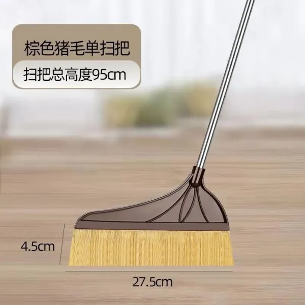 Mar.23 79번 돼지털로 만든 돼지갈기 빗자루 집에서는 부드러운 털에 긴 말갈기 스테인레스 스틸 막대를 넣어 먼지 삼키 세트를 제거하였다.z 돼지 털 빗자루. 까 색.