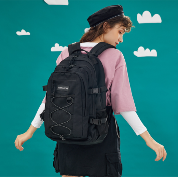 NEIKIDNIS (네이키도니스) [네이키도니스] MESH STRING BACKPACK 메쉬 문자열 배낭 가방 [병행 수입품] (블랙)