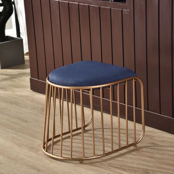 식탁의자 북유럽스타일의 철공예 등받이의자 현대적인 캐쥬얼 홑의자 심플 골드색 식당의자, T01-낮은 금액 등받이X