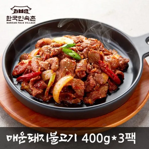 한국민속촌 매운돼지불고기 400g×3