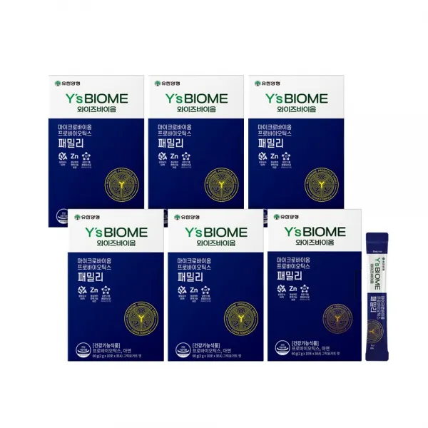 와이즈바이옴 유한양행 패밀리 유산균 (하희라 유산균), 60g, 6개
