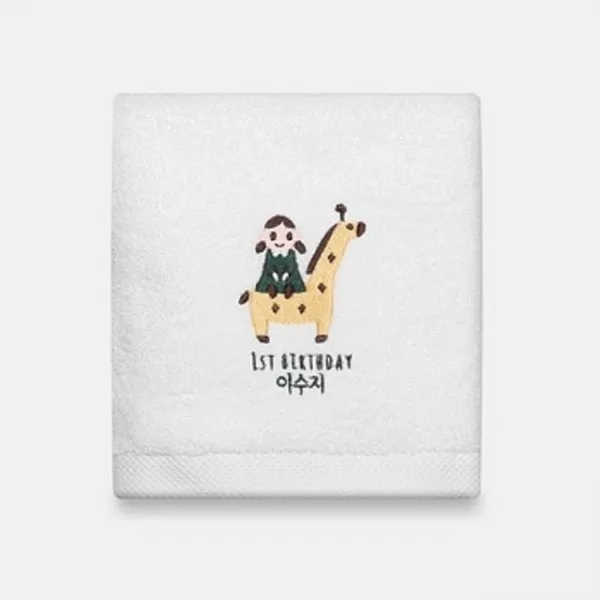 ksw31169 답례품수건 낭만 소녀와기린 호텔타올 170g 100개 인쇄무료, 1, 인쇄없음(무지수건)