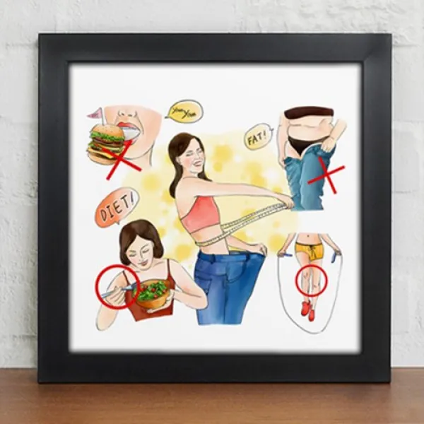 아트박스/꾸밈 Cv294 다이어트결심_인테리어액자