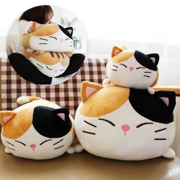  모찌타운 까망 고양이 바디필로우 애착인형 쿠션 L