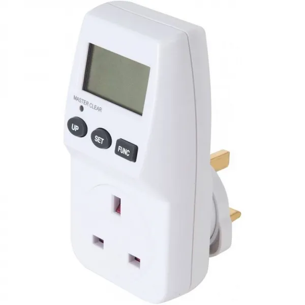 POWERMASTER Power Master 629830 메인 플러그 소비량 모니터 UK-13A 흰색