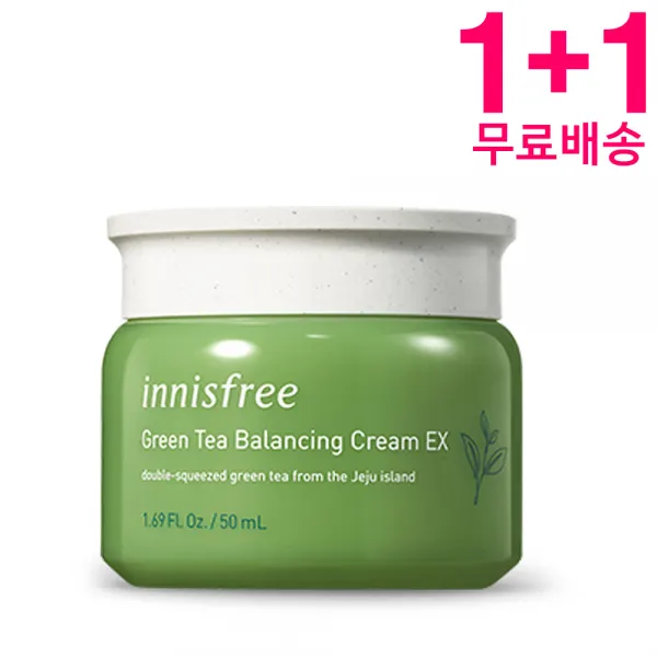 이니스프리 그린티 밸런싱 크림, 2개, 50ml