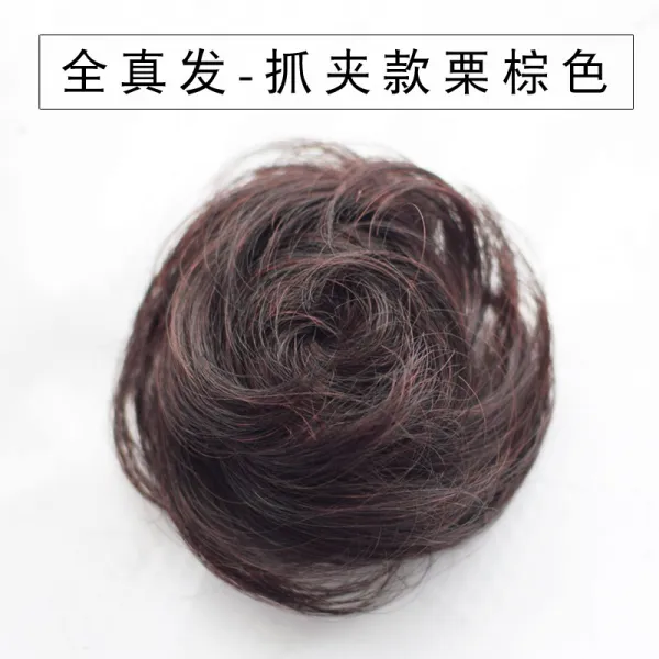 집게머리 가발 여 스몰 동그라미 반 자 환자 머리 꾸미기 게으름뱅이 개성판발 기, 1, 큰집게 타입 다이어스트 밤색 갈색