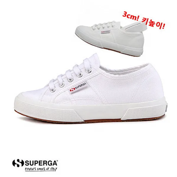 수페르가 Ak평택점 수페르가 키높이 캔버스화 2750 White 운동화 S003j70901