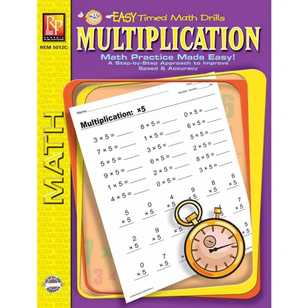 Remedia Publications REM5012C 곱셈 Easy Timed Math Drill Book 0.1 