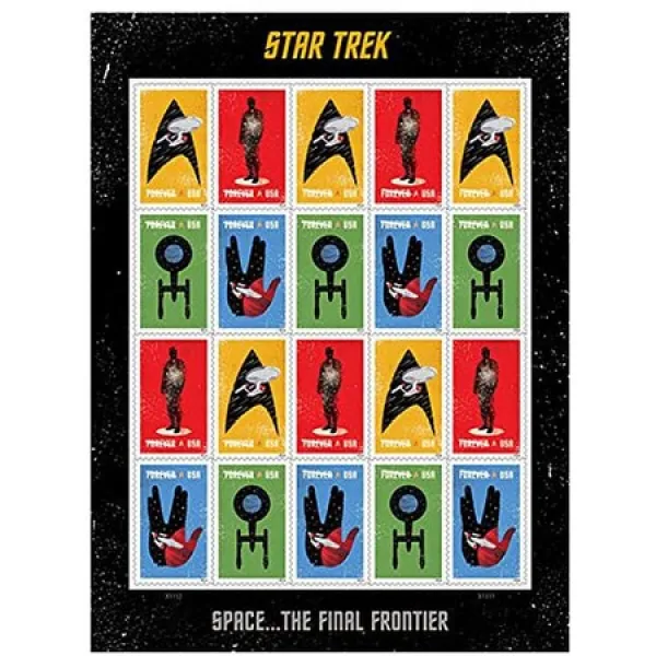 20 Star Trek USPS Forever 일등석 우표 Enterprise Classic TV (5 장의 20 장) PROD1790001066, 상세 설명 참조0