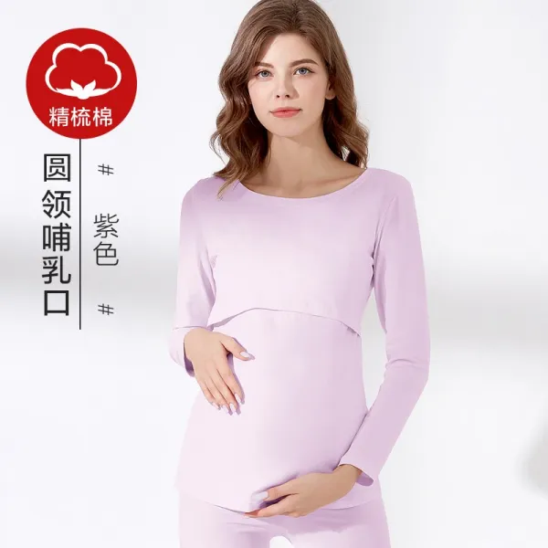 동빠몰 순면잠옷세트 임부 내복상하의 코튼 스웨터 산후 수유 산욕기룩 봄가을 임신기간 보온내의