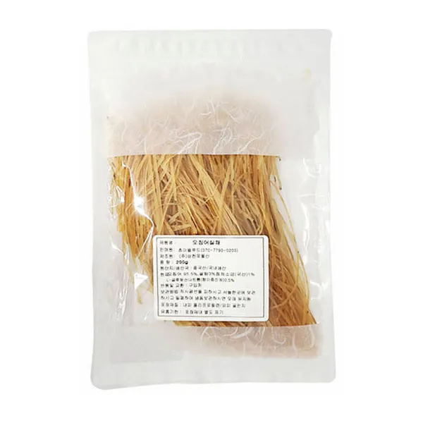 드림마켓 씹을수록 단맛이 나는~오징어 실채 간식 안주 술안주 캠핑 주전부리 마른안주 5개 200g