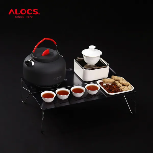 모모커머스 찻잔다기세트 길손 ALOC S 티 자리 K19 궁푸차 구 사파리 스텐주전자 휴대 다관 장비 알코올 버너, CW-K19 티 자리