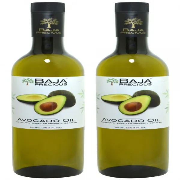 Baja Precious Avocado Oil 750ml 25.3 Fl Oz 2 Pack 오소리기름 아보카드오일효능 소기름 게걸무씨앗기름 산루카스아보카도오일 압착유채유 태국코코넛, 1개, 1ml