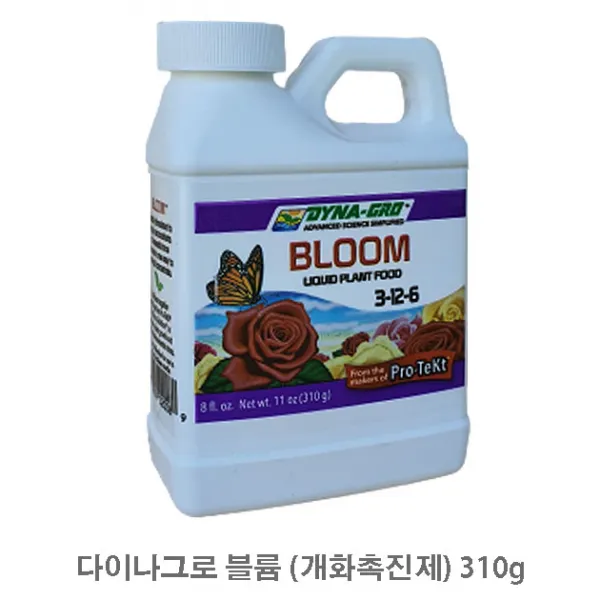 식물영양제 다이나그로 블륨 3-12-6 꽃 개화 촉진제310g 꽃영양제