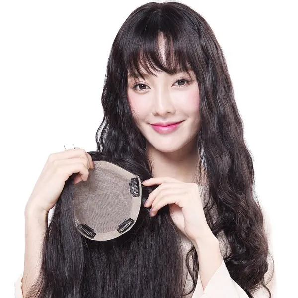 아프로티 가발 생머리 장발 가발 머리 정수리 부분 자른 가르마 부분 흔적 없이 바늘 큰 망 밑 14*15cm 블랙 20cm, 상세페이지 참조, 상세페이지 참조