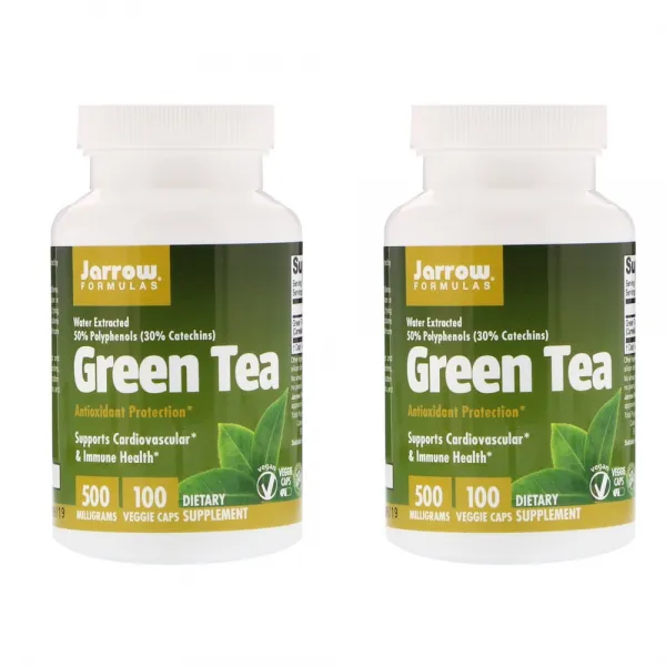 Jarrow Formulas 자로우 포뮬러스 Green Tea 500mg 500 mg, 100캡, 2개