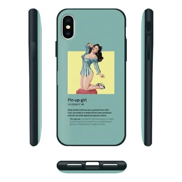 덕&컴 갤럭시노트9 N960 카드도어범퍼 핀업걸 젤리케이스 하드케이스