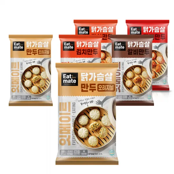 잇메이트 닭가슴살 만두 4종 6팩 구성 05_만두 혼합구성 6팩