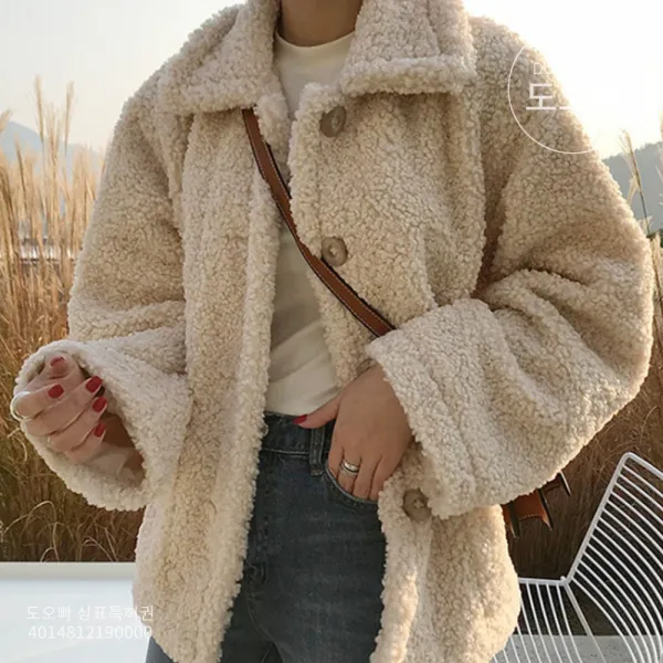 도오빠 오버핏 여성 코트 자켓 양털 모피 뽀글이 XL까지 겨울 여자코트 귀여운 박시 루즈핏 빅사이즈 20대 30대 패션 데일리