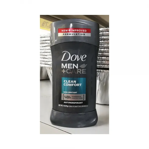Dove Men+care Clean comfort Deodorant 도브 비 자극성 탈취제 데오드란트 2.7oz(76g) 2팩, 1개