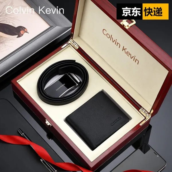 COLVIN Colvin Kevin 명 품 지갑 남자 리 얼 가죽 쇼트 박스 운전 면허증 돈지갑 머리 층 송아지 얇 은 롱 런 으로 남 우정 인 절 선물 증정 맞 춤 형 / 값 세트 + 벨트 생일 카드 사진 출력