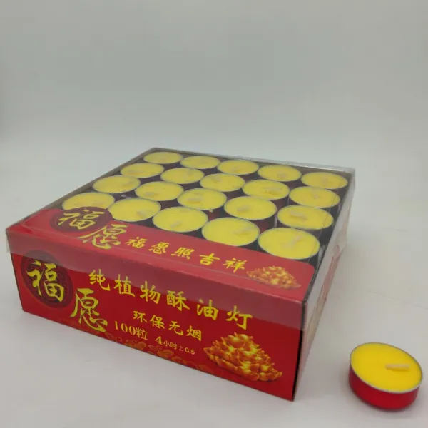 루비 생일소품 83124 시간 100 낟알 버터램프 공불등 식물 팜 왁스 없음 전등을 공급함 불교 공덕 4시간 100 낟알 복 원함 엘로우