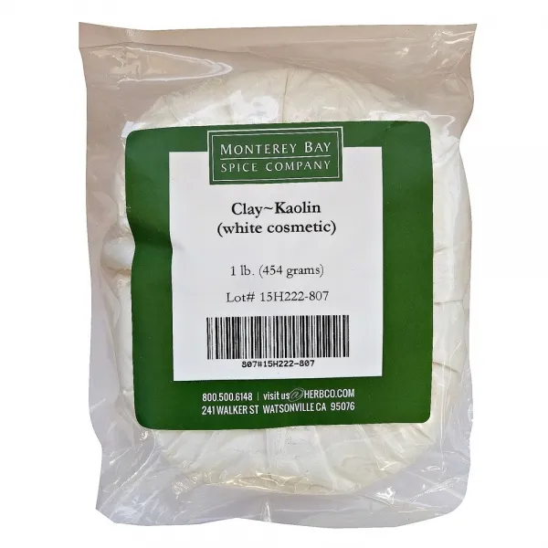 클레이 고령토 화이트 Monterey Bay Spice Company 코스메틱 파우더 16oz, 1개, 단일색상