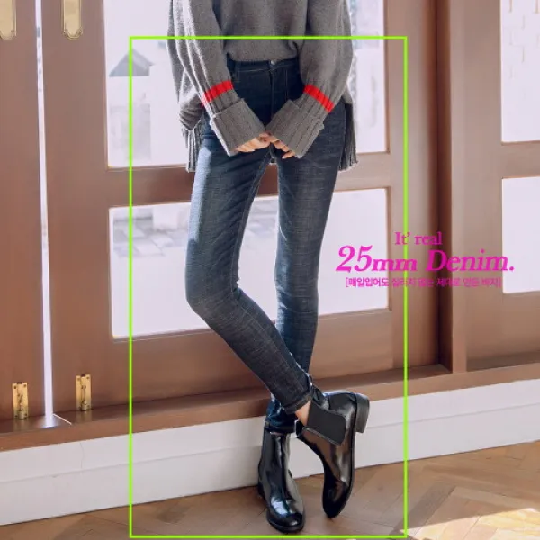 끌리고 히든밴딩 브리언 스키니 진