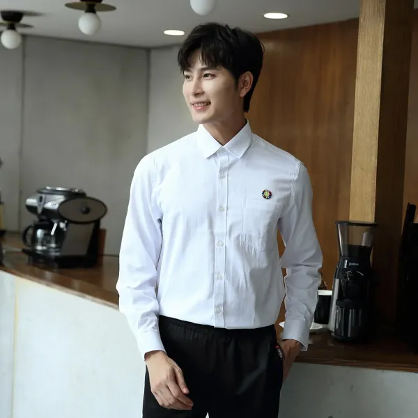 송씨 긴팔와이셔츠 긴팔남방셔츠 긴소매셔츠 긴소매남방 케익쇼케이스 프런트 작업복 망카 KTV 바 카운터 서빙 날품 룩