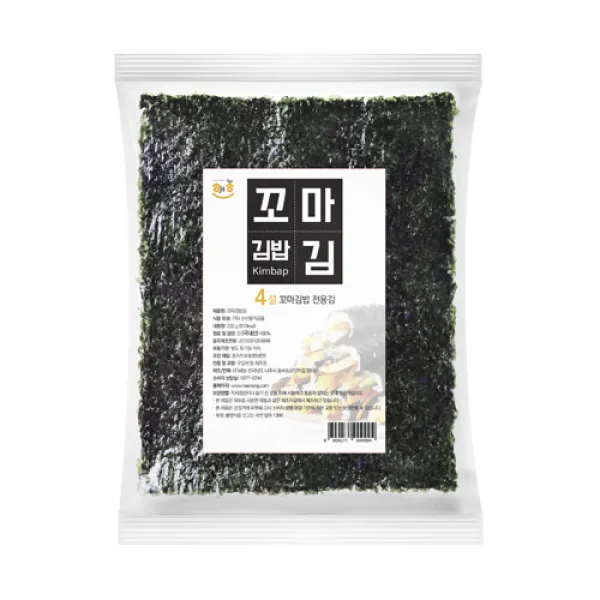 꼬마김 해농 꼬마 김밥김 20봉 (2절 200매*20봉) (4절 400매*20봉), 2절