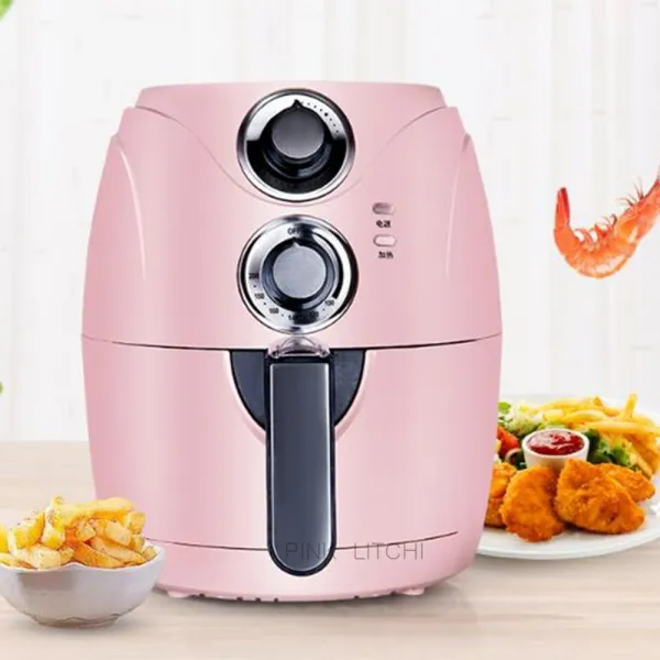 PINK LITCHI 대륙 에어프라이어 대용량 간편한 프라이 튀김기 ZJ121101ZG02+사은품 증정, 블루